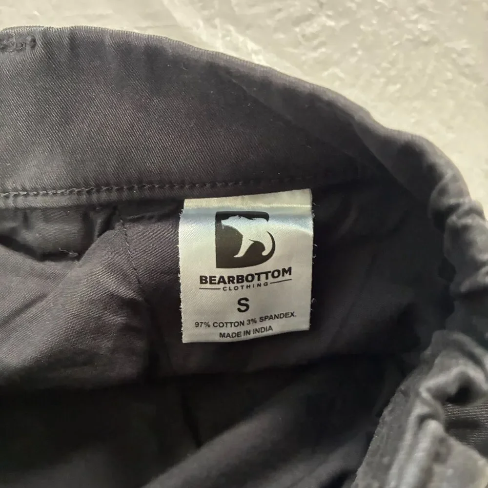 Bear Bottom Joggers Hiking Pants Mens Small Black Stretch